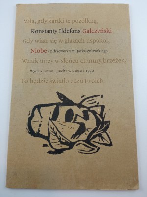 Konstanty Ildefons Galczynski, Niobe. With woodcuts by Jacek Zulawski.