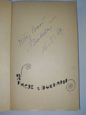 Adam Bahdaj, Holiday with Ghosts. Illustrations by Bohdan Butenko. Autograph.