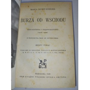 Marja Dunin-Kozicka, Burza od Wschodu. Wspomnienia z Kijowszczyzny (1918-1920)