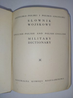 English-Polish, Polish-English military dictionary