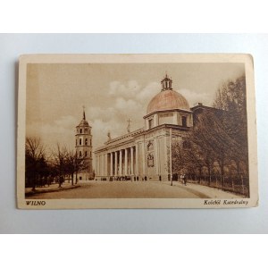 POSTKARTE VILNIUS KATHEDRALE KIRCHE VORKRIEG