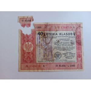 LOS NA LOTERIĘ, WARSZAWA, LOTERIA KASOWA, POLSKI MONOOPOL LOTERYJNY, PRZEDWOJENNY, 1937 R