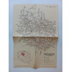 MAPA DALEKOBIEŻNEJ SIECI MIĘDZYWOJEWÓDZKIEJ I SCHEMATYCZNA MAPA SIECI AUTOBUSOWEJ WOJEWÓDZTWA BYDGOSKIEGO 1965 R