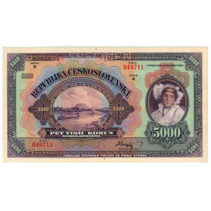 Czechoslovakia 5000 Korun 1920 Specimen