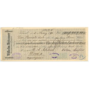 Austria - Hungary Wilhelm Meissner Heilbronn Triest Bill of Exchange 1892