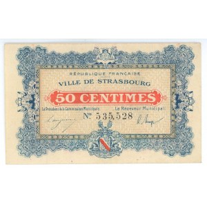 France Strasbourg 50 Centimes 1918 French Notgeld