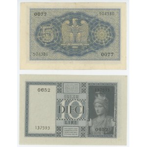 Italy 5 - 10 Lire 1939 - 1940