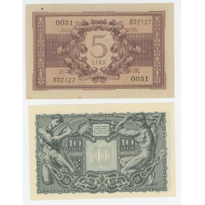 Italy 5 - 10 Lire 1944