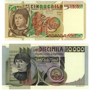 Italy 5000 - 10000 Lire 1983 -1984