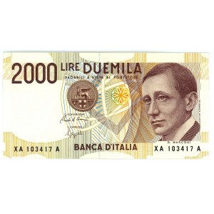 Italy 2000 Lire 1990 Replacement