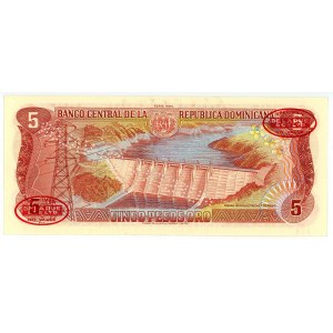 Dominican Republic Banco Central de la Republica Dominicana 5 Pesos Oro Specimen 1984