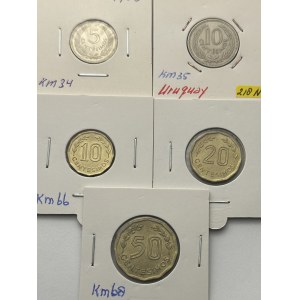 Uruguay Lot 5 coins Centesimos