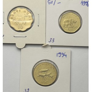 Tanzania Lot 3 coins Senti, Schilingi