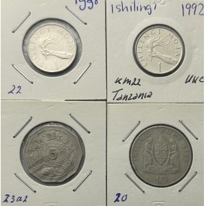 Tanzania Lot 4 coins Schilingi