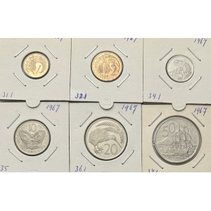 New Zealand Lot 6 coins 1967
