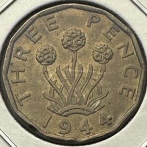 United Kingdom 3 pence 1944