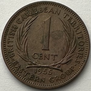 British territories 1 cent 1955