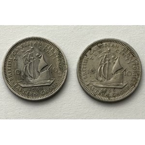 British territories Lot 2 coins 10 cents