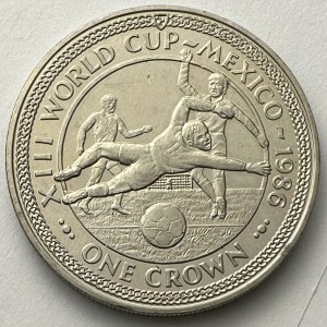 Isle of Man U.K. 1 crown 1986 World Cup Mexico