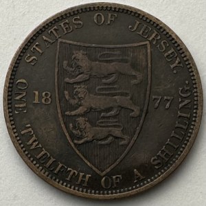 Jersey U.K. 1/12 schiling 1877