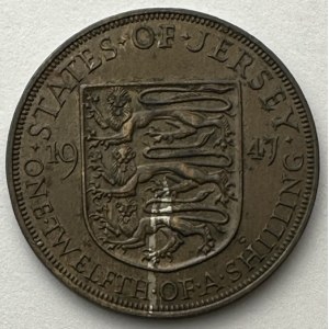 Jersey U.K. 1/12 schiling 1947