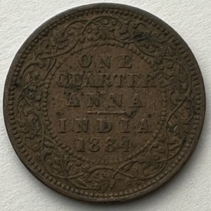 India-British 1/4 Anna 1884