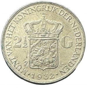 Netherlands 21/2 Gulden 1932 seahorse