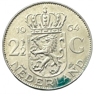 Netherlands 21/2 Gulden 1964 fish Mint Master van Hengel