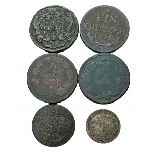 Lor 6 Kreuzers coins 1769-1870