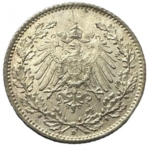 Deutches Reich 1/2 Mark 1918 D
