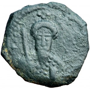 Outremer (Łaciński Wschód, krzyżowcy), Księstwo Antiochii, Tankred (1104-1112), moneta miedziana („follis”), men. Antiochia
