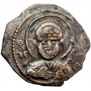 Outremer (Lateinischer Osten, Kreuzfahrer), Fürstentum Antiochia, Tankred (1104-1112, Kupfermünze ('follis'), Männer. Antiochia