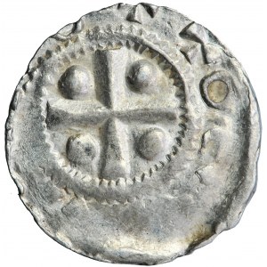 Niemcy, Frankonia, Otto II (973-983) lub Otto III jako cesarz (996-1002), denar, men. Moguncja