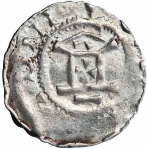 Niemcy, Frankonia, Otto II (973-983) lub Otto III jako cesarz (996-1002), denar, men. Moguncja