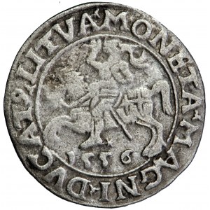 Litauen, Sigismund Augustus, Halbpfennig, 1556, m. Vilnius