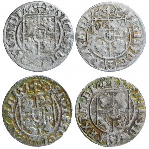 Polen, Sigismund III., Krone, Halbtöne, 1622, 1623, 1624 und 1625, mens. Bydgoszcz (4 insgesamt)