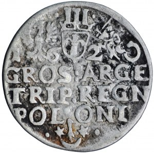 Poľsko, Žigmund III, Koruna, trojak, 1620, muži. Krakov