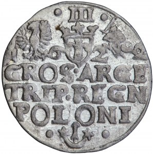 Polen, Sigismund III., Krone, Trojak, 1622, Männer. Krakau