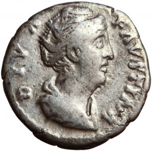 Roman Empire, Diva Faustina, AR Denarius, after AD 141, Rome mint