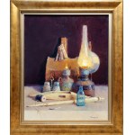 Sergei Stupka (b. 1976), Still life with lamp, 2021