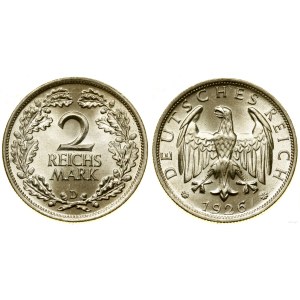 Niemcy, 2 marki, 1926 D, Monachium