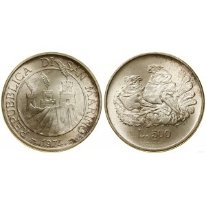 San Marino, 500 lirów, 1974, Rzym