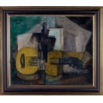 Alicja HALICKA (1889-1974), Zátišie s gitarou , 1914