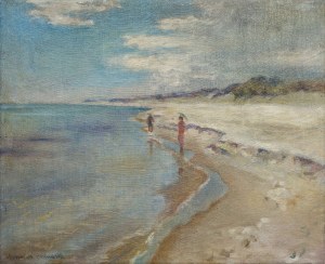 Janina MALISZEWSKA-ZAKRZEWSKA, Plaża z brodzącymi plażowiczkami
