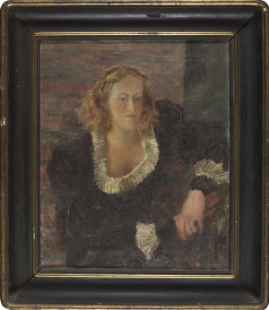 Janina MALISZEWSKA-ZAKRZEWSKA, Autoportret w czarnej sukni