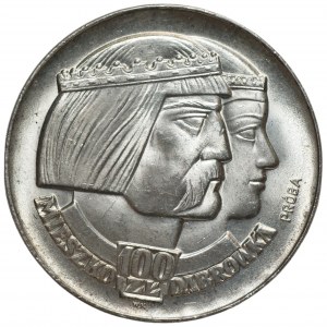 100 Zloty 1966 Mieszko i Dąbrówka - PRÓBA Ag