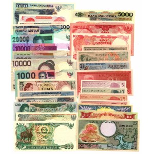 INDONEZJA - Zestaw 31 sztuk banknotów