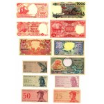 INDONESIEN - Satz von 31 Banknoten