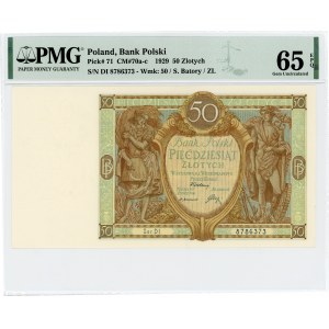 50 Gold 1929 Serie DI. PMG 65 EPQ