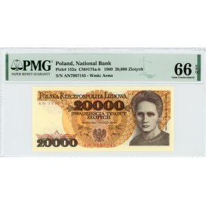 20,000 zl 1989 - Serie AN - PMG 66 EPQ